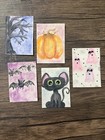Aceo Halloween Pastel Ghost Watercolor Original Painting 5/5 — photo 2