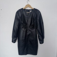 Faux Leather Long Sleeved Dress Size 10