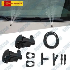 2pcs Car Windscreen Front Window Washer Wiper Sprayer Nozzle Spray Jet Universal