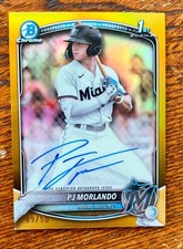 2025 Bowman Chrome PJ Morlando TRUE GOLD Refractor Auto /50