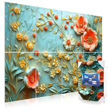 Art Acoustic Panels, 48x32 in, Floral Harmony