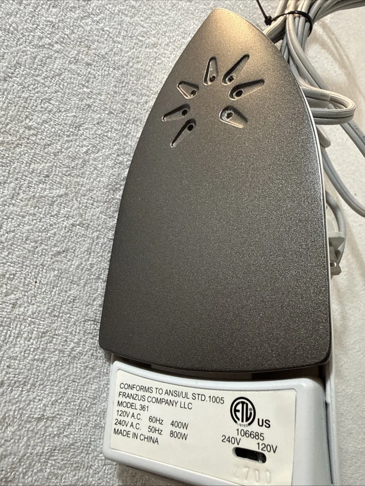 Plancha Travel Smart 7 pulgadas ToGo 120/240 voltios con bolsa probada vapor/aerosol modelo 361 Foto 4 de 4