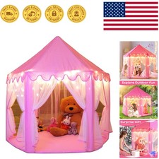 Kids' Princess Tent with Star Lights - Large 55'' Playhouse for Imagination