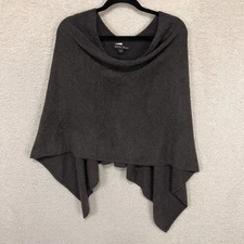 Barefoot Dreams Cape Poncho Ruana Women’s One Size Dark Gray Bamboo