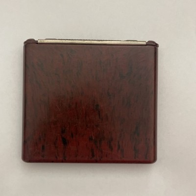 Vintage ''The Wunup'' Bakelit Zigarettenetui rot marmoriert Design Tobacciana