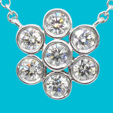 Polished TIFFANY & Co. Garden Flower Diamond Necklace pt950 Platinum JP [Used]