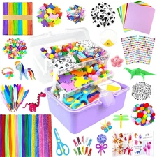 Arts and Crafts Supplies for Kids Crafts Kit with Pipe Cleaners DIY Crafts for K