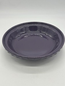 Longaberger Pottery Woven Traditions 10" Pie Plate Eggplant USA