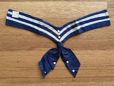 Charming Vintage Antique Striped Nautical Dress Collar NOS