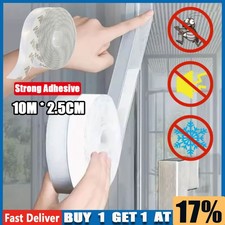 10M Self Adhesive Silicone Draught Excluder Tape for Windows Doors Weatherproof