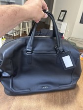 TUMI Harrison NELSON Black Leather Duffel Bag...