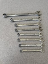 Vintage Craftsman USA Combination Wrench Lot 8pc SAE Forged Open End Box End