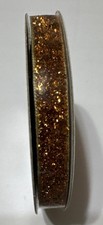 Halloween Orange Glitter Craft Ribbon 3/8  X 12ft