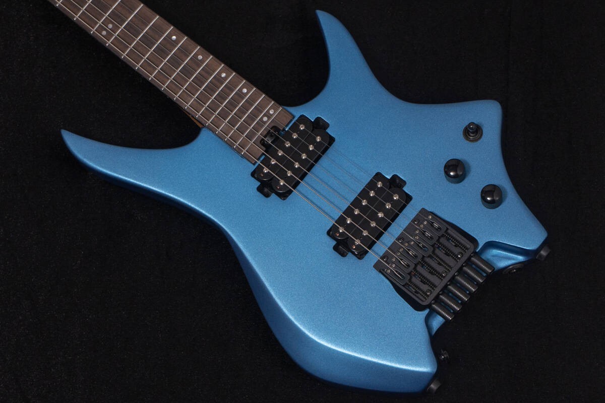 ギター Hex Guitars N400 Electric Guitar Hex Guitars N400 Headless Metallic Electric Blue