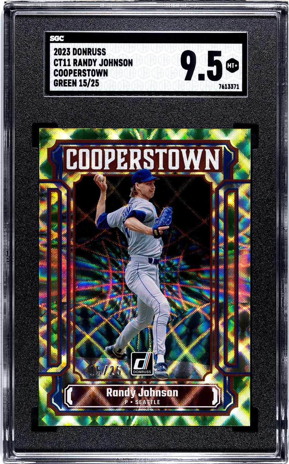 2023 Donruss CT-11 Randy Johnson Cooperstown SGC 9.5 Mint+ Green /25