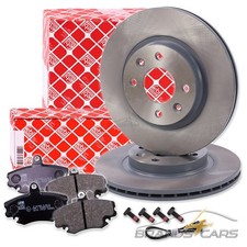 FEBI BILSTEIN 2x BREMSSCHEIBE BELÜ Ø259+BELÄGE VORN FÜR RENAULT CLIO 1 2 LOGAN 1