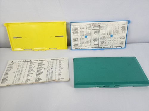 Educatore vintage 1960 plastica sterling PRESIDENTI PAESI E CAPITALI così com'è - Foto 4 di 4