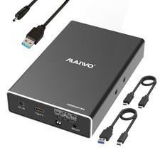 Hard Drive RAID Enclosure Dual Bay for 2.5 Inch SATA SSD HDD, USB 3.1 GEN 2 1...