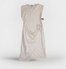 Women’s XL Express Textured Wrap Dress Tan V Neck Elegant Style Dress