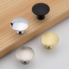 Round Cabinet Knobs Drawer Cupboard Pull Door Handles Chrome Bathroom