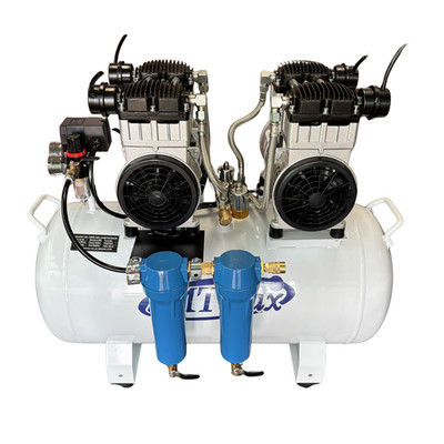SMTmax SL-240 Quiet & Oil-Free Dental Air Compressor 3HP 2-Stage Dryer 110 Volts