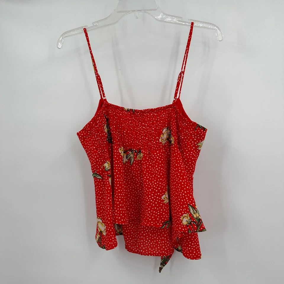 Top de muñeca bebé Charlotte Russe para mujer Y2K talla L rojo a lunares floral recortado  Foto 2 de 4