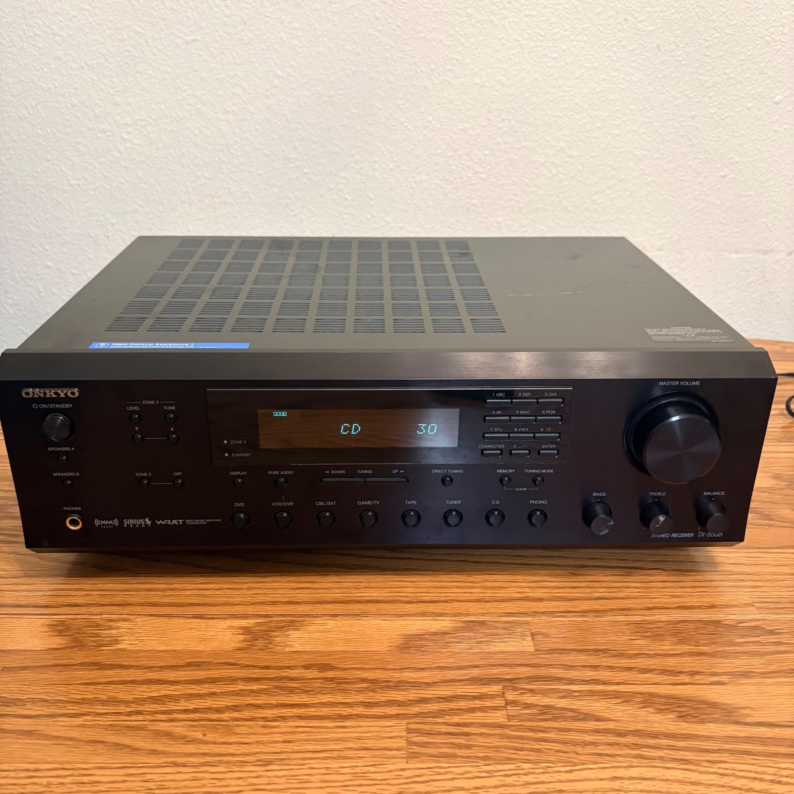 Onkyo Stereo Receiver TX-8555 WRAT 100W Phono Input XM Siriu