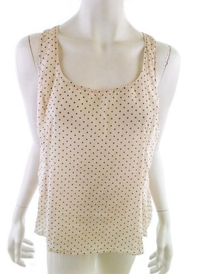 HOSS INTROPIA Damen Bluse Gr. 44 Beige Ärmellos Runder Ausschnitt