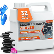 32Oz Wet Look Color Enhancer Sealer for Outdoor, High Gloss Wet Look Stone Seale