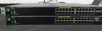 LOT OF 2 HPE ARUBA 2530-24G J9773A PoE+ 24-PORT GIGABIT ETHERNET SWITCH