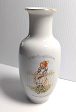 Holly Hobbie Porcelain Vase  A Little Thoughtfulness Warms the Heart  1976