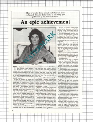 Teresa Crane Birch Essex Romancier Writer - 1988 Artikel