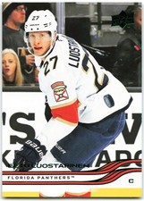 2025-26 Upper Deck Series 1 Holiday SP Green Foil #70 Eetu Luostarinen Florida