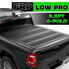 5.8ft Fiberglass Low Profile Hard Truck Bed Tonneau Cover For 2019-2022 Ram 1500