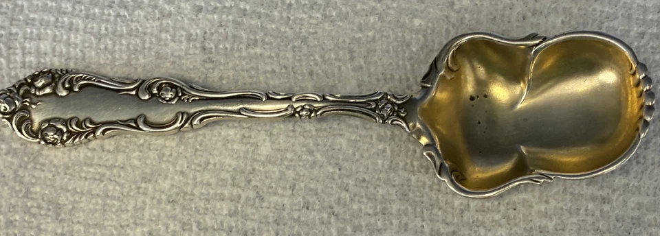 1892 Toalha Colher de Açúcar Esterlina com Lavagem Dourada - Padrão Inglês Antigo - Imagem 2 de 4