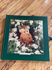 Vintage Anne Geddes 1997 Dry-Mount Photo Frame Album Book Bound Baby Green