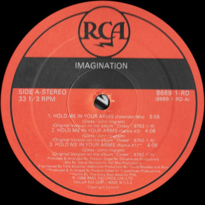 Imagination - Hold Me In Your Arms - USA Promo 12'' Vinyl - 1988 - RCA