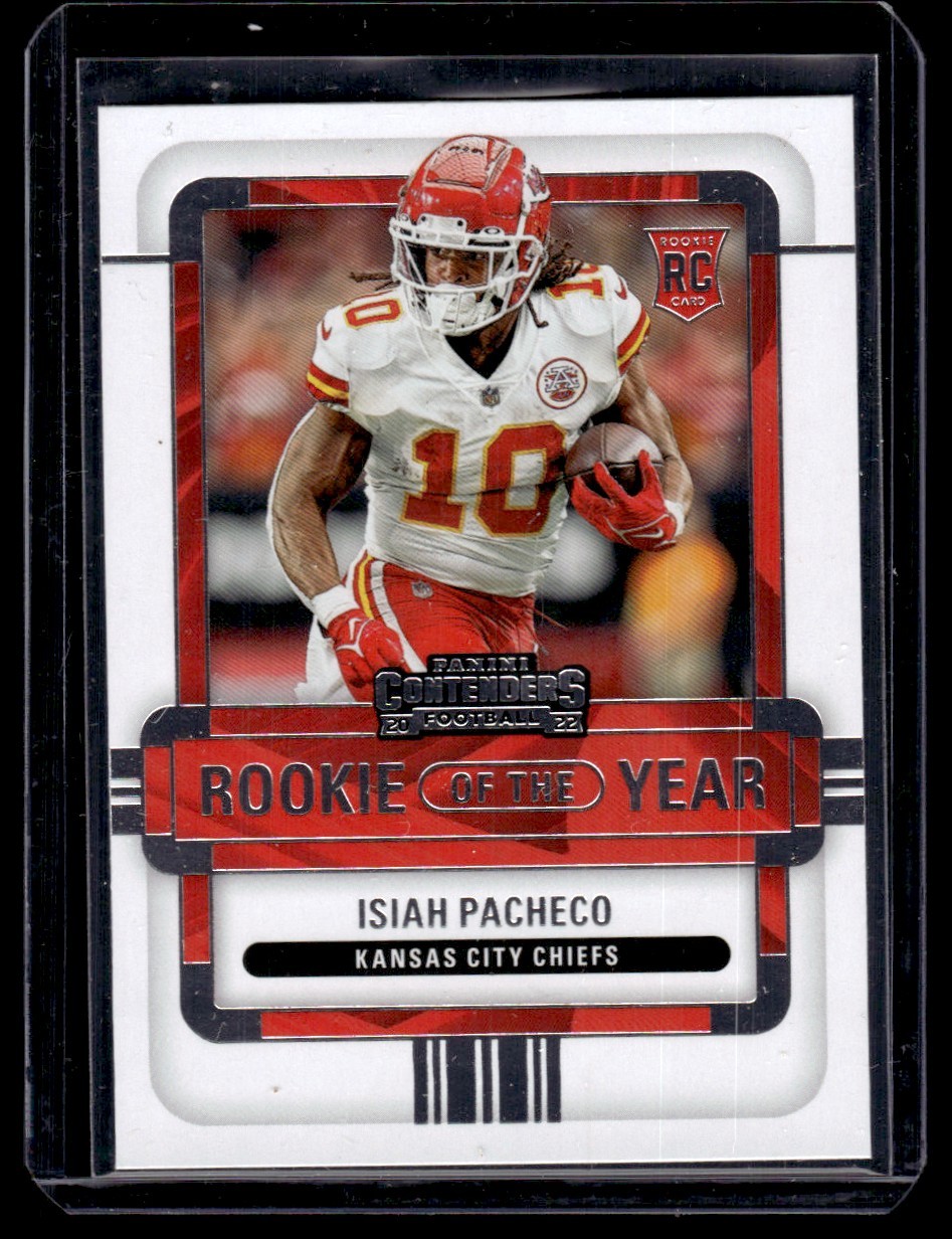 2022 Panini Contenders Rookie of the Year Isiah Pacheco Rookie Kansas City