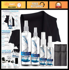 Multi-Size Eyeglass Cleaner Kit - 1oz, 2oz, 4oz, 8oz + 4 Microfiber Cloths - Str