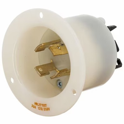 Hubbell Wiring Device-Kellems Hbl2715st Locking Receptacle, 30 A, 125/250V Ac,