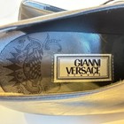 Vintage 90s Gianni Versace Derby Shoes Blue And Black Leather Size 8 Italy Mint — photo 7