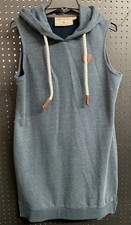 WANAKOME Nancy Dress in Blue Hooded Sleeveless Sweater dress size Large