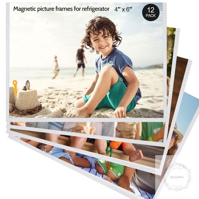 Magnetic Picture Frame, 12 Pack Magnetic Frame Reusable, Magnetic Photo Frames