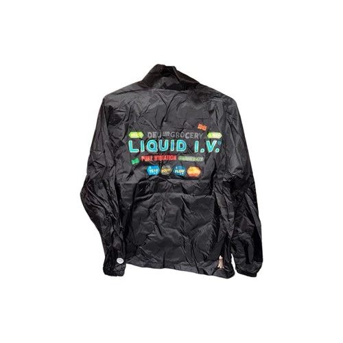 Liquid IV Merch Deli-Grocery Bodega Black Jacket, Size S image 2