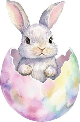 Buntes Osterhasenei Wandbild Schlafzimmer Laptop Vinyl Aufkleber Abziehbild 6 Größen