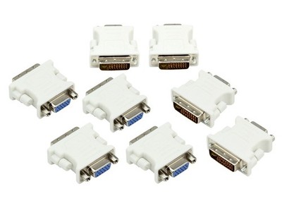 8 Stück Value DVI-I Stecker auf VGA 15-Pin Buchse Adapter für alten Monitor Projektor KVM