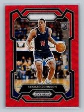 2024 Panini Prizm Draft Picks Keshad Johnson Prizms Red Wave #66
