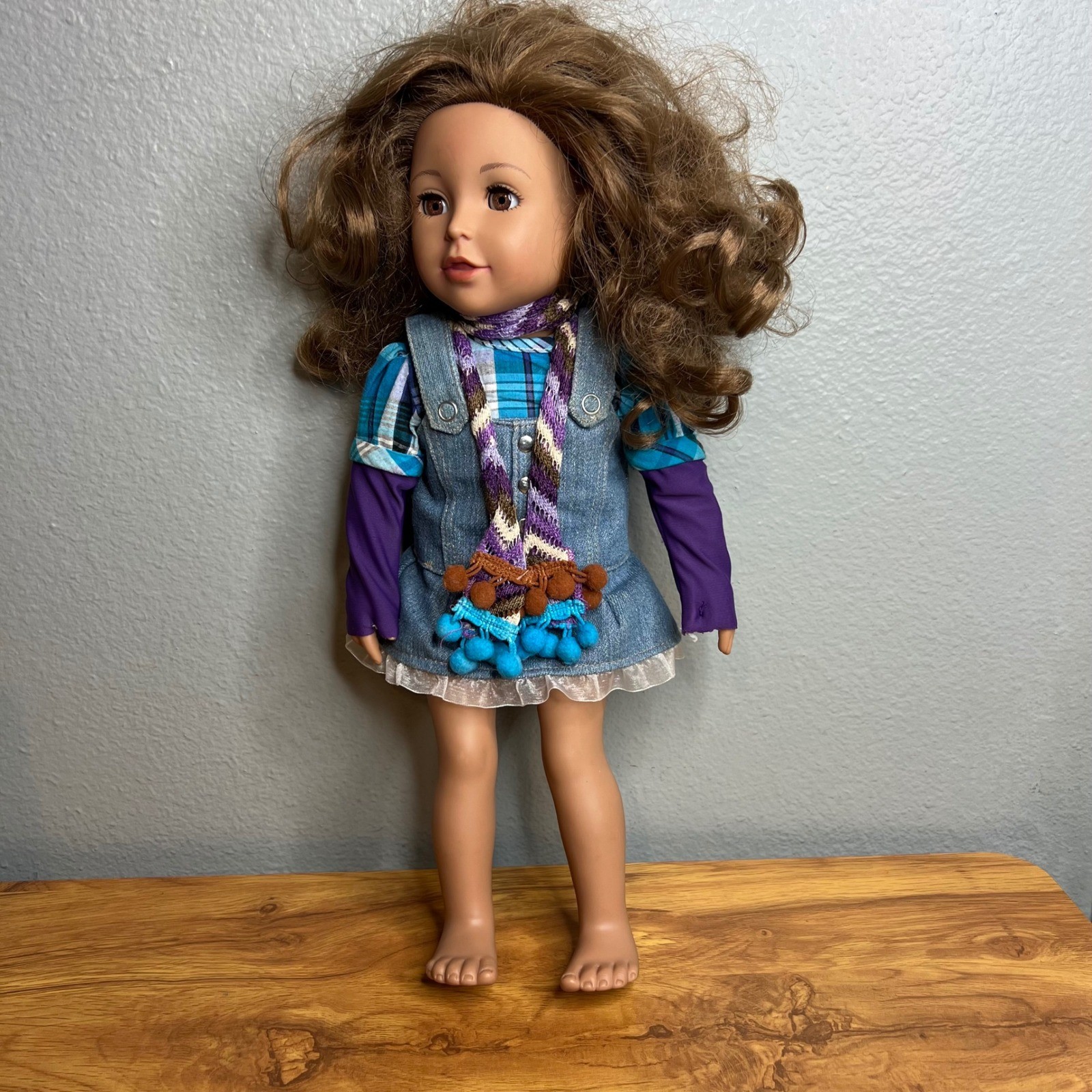 Adora Amazing Girls Ava Doll Dressed Brown Hair Scarf 18"