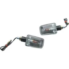 K&S Technologies Mini-Stalk Marker Lights - Black with Clear Lens Motorcycle