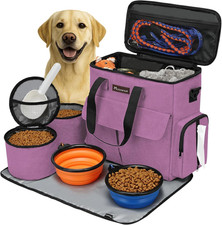 Dog Food Tote Bag, Airline Approved Pet Gear Travel Set Portable Diaper Accessor